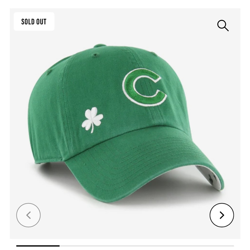 CHICAGO CUBS SHAMROCK CONFETTI ICON '47 CLEAN UP BASEBALL HAT